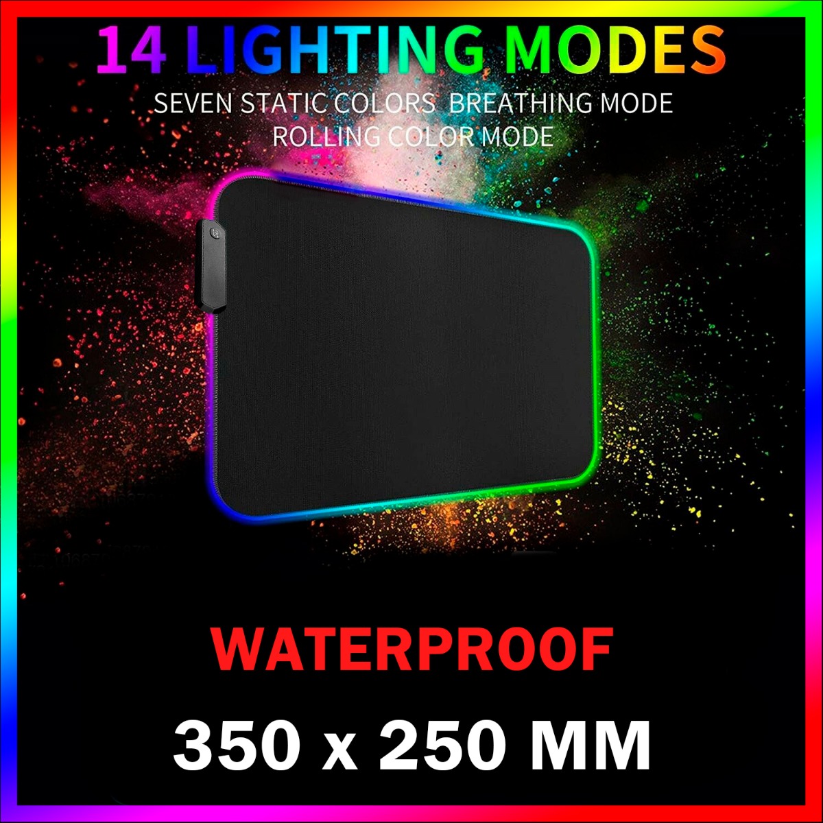Led XXL Large Mouse Pads 31.5X11.8Inch with 12 Lighting Modes Extended Long Mouse Mat Water Resistance Non-Slip Rubber Base Mousepads for Computer Keyboard PC Laptop YXLILI RGB Gaming Mouse Pad 