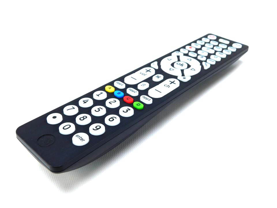 GE 37123 8-Device Big Button Universal Remote Control (Brushed Black