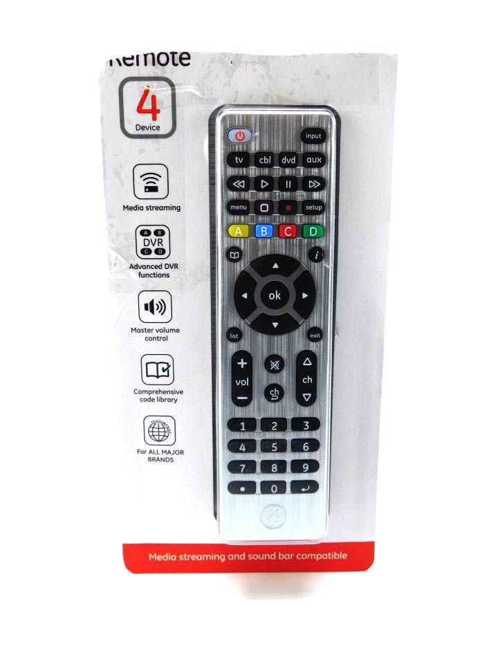 GE 33709 4-Device Universal Remote Control, Designer Series | eBay