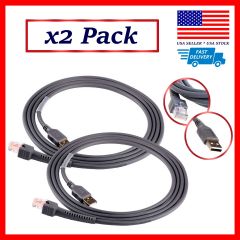 2 Pack ✅ USB cable for Symbol Motorola Barcode Scanner 7FT 2M ✅ Fast Shipping