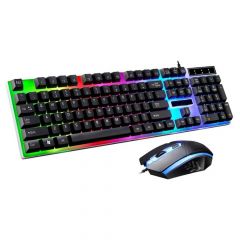 New Gaming Keyboard And Mouse Multi-Color Changing - BLACK