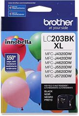 Brother Genuine High Yield Black Ink Cartridge, LC203BK, Replacement Black Ink