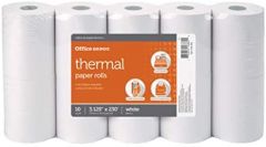 Office Depot Thermal Paper Rolls, 3 1/8in. x 230ft, White, Pack of 10, 109282