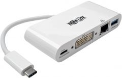 Tripp Lite USB C to DVI Multiport Video Adapter Converter 1080p w/ USB-A Hub