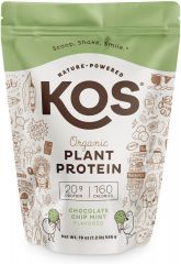 KOS Vegan Plant Based Keto Protein Powder Chocolate Chip Mint Gluten Dairy Free 