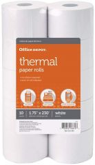 Office Depot Adding Machine Thermal Paper, 1 3/4in. x 230ft, White, 10 Rolls