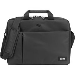 Solo Lead Slim Briefcase With 15.6" Laptop Pocket, Black