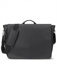 BLANKSLATE by Solo Mens Faux Leather Travel Messenger Bag Black