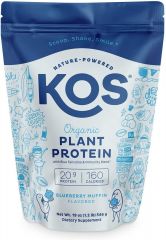 KOS Vegan Plant Based Keto Protein Powder Blueberry Muffin Soy Gluten Dairy Free