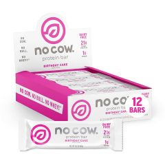 12 Pack No Cow High Protein Bars Birthday Cake 20g Vegan Keto Gluten Dairy