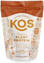 KOS Vegan Plant Based Keto Protein Powder Salted Caramel Coffee Gluten Free