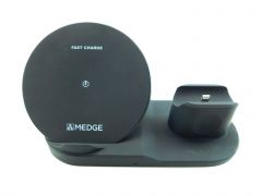 M-Edge 3-In-1 for Apple Charge Wireless Dock  - Black