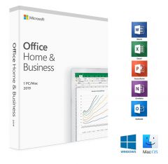 Microsoft Office Home And Business 2019, 1 Device, PC/MAC - 1 User Key Card