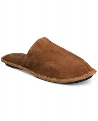 Goldtoe Men's Brown Suede Leather Indoor Outdoor Memory Foam Slippers Shoe 7