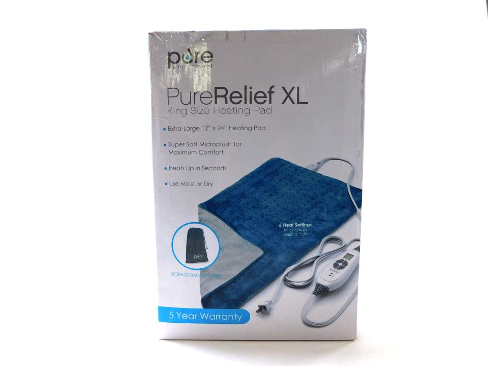 Pure Enrichment PureRelief XL King Size Heating Pad (Turquoise Blue) | eBay